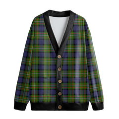 Fergusson Modern Tartan Plaid Knitted Fleece Cardigan