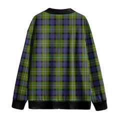 Fergusson Modern Tartan Plaid Knitted Fleece Cardigan
