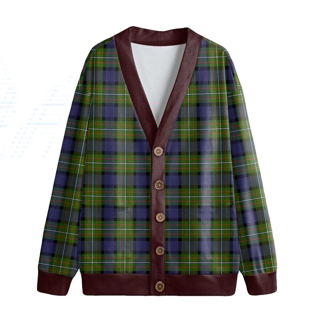Fergusson Modern Tartan Plaid Knitted Fleece Cardigan