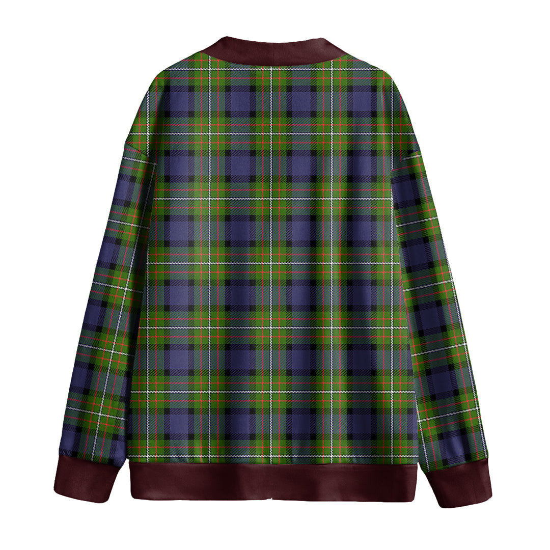 Fergusson Modern Tartan Plaid Knitted Fleece Cardigan