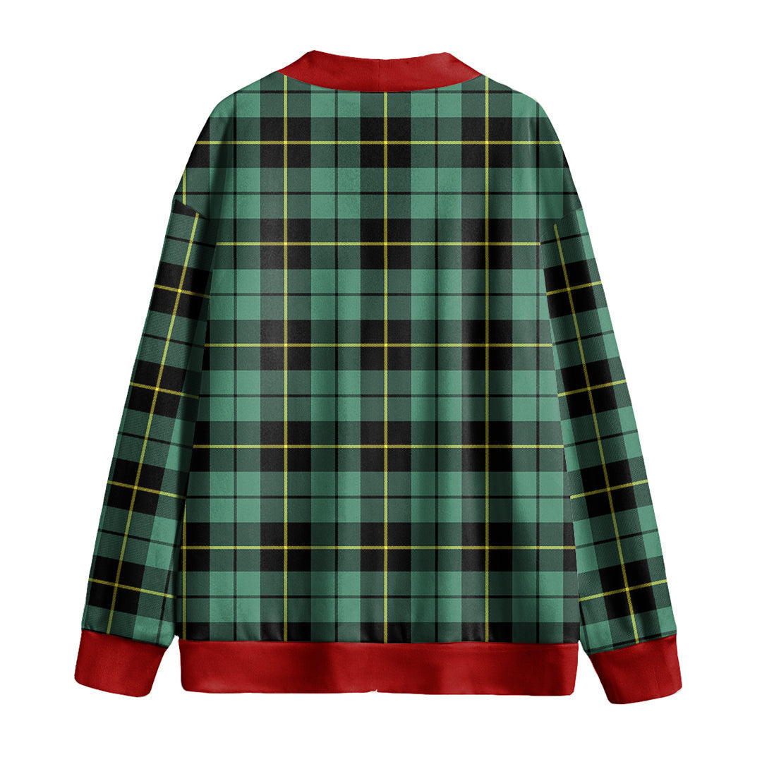 Wallace Hunting Ancient Tartan Plaid Knitted Fleece Cardigan