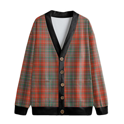 MacDougall Ancient Tartan Plaid Knitted Fleece Cardigan