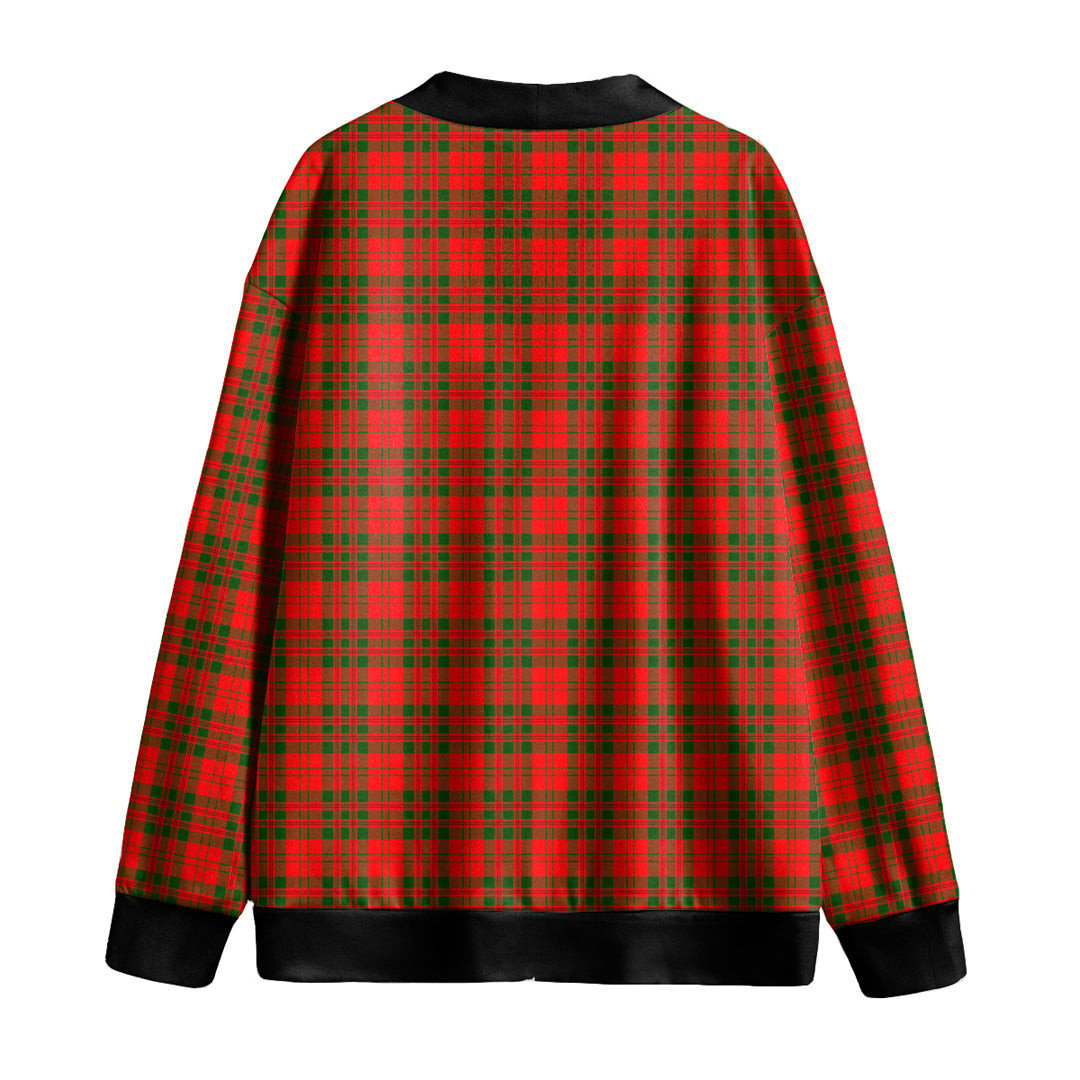 Livingstone Modern Tartan Plaid Knitted Fleece Cardigan