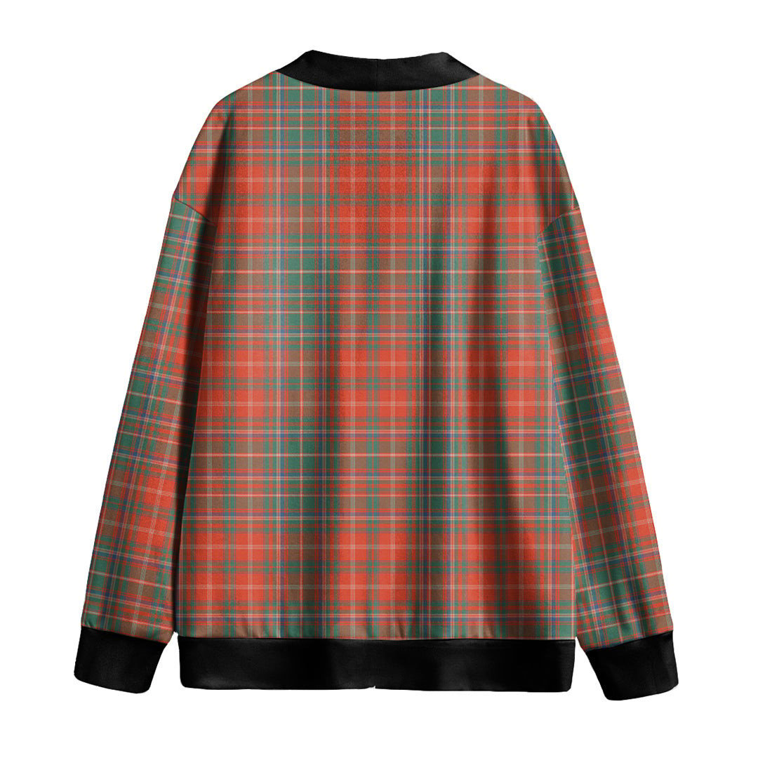 MacDougall Ancient Tartan Plaid Knitted Fleece Cardigan