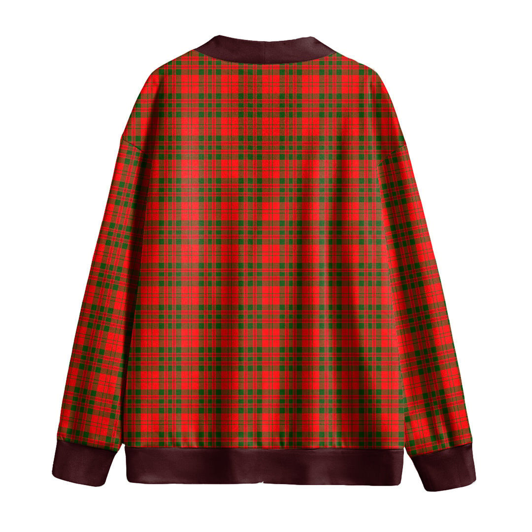 Livingstone Modern Tartan Plaid Knitted Fleece Cardigan