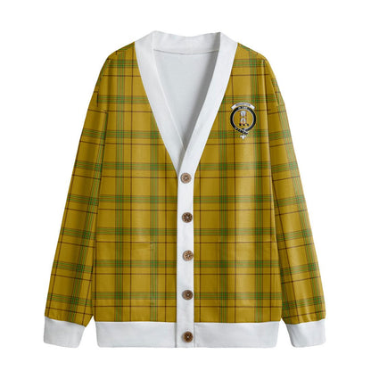 Houston Tartan Crest Knitted Fleece Cardigan