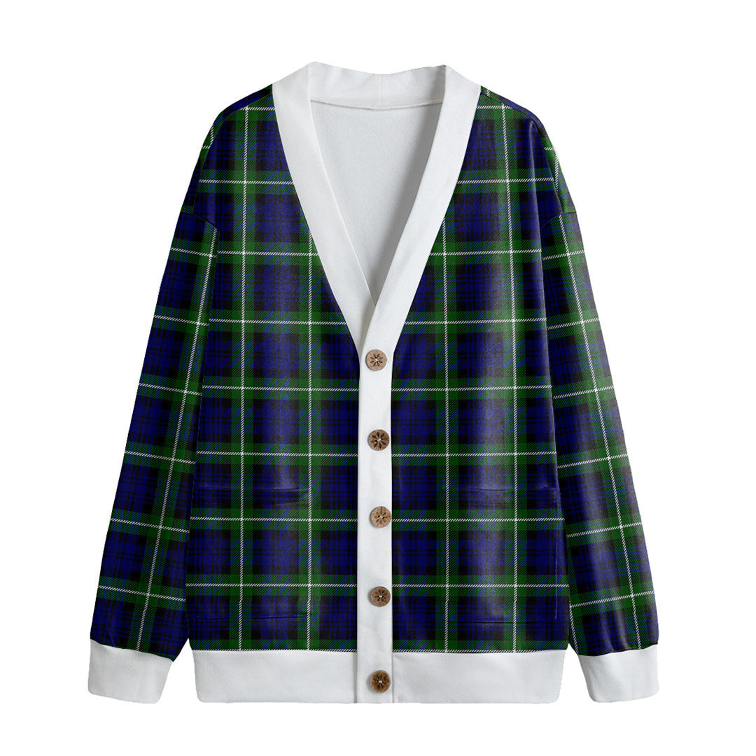 Lamont Modern Tartan Plaid Knitted Fleece Cardigan