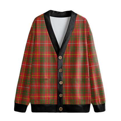 Bruce Modern Tartan Plaid Knitted Fleece Cardigan