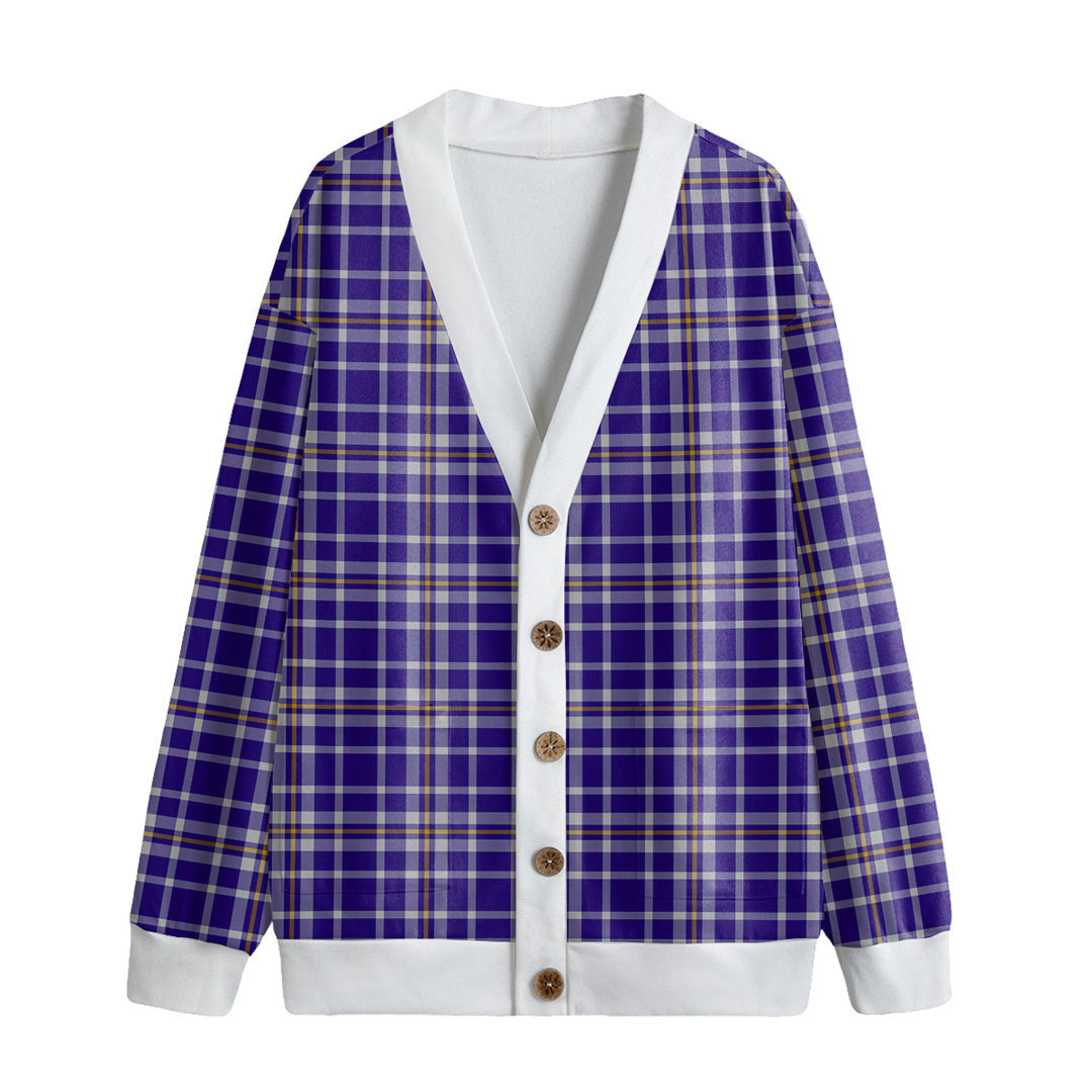 Ochterlony Tartan Plaid Knitted Fleece Cardigan