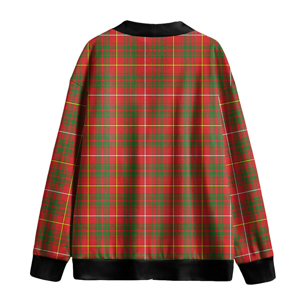 Bruce Modern Tartan Plaid Knitted Fleece Cardigan