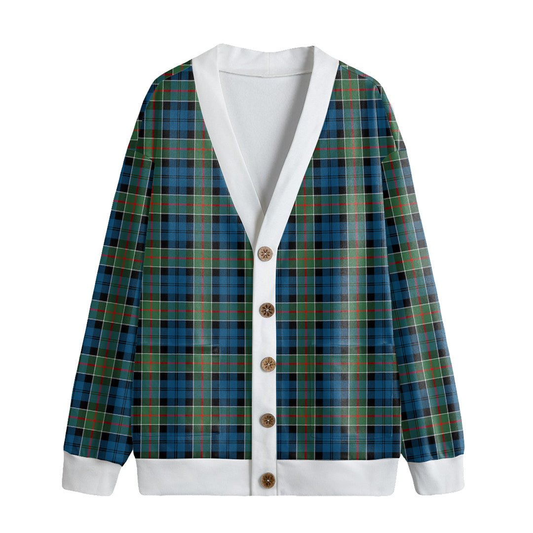 Colquhoun Ancient Tartan Plaid Knitted Fleece Cardigan