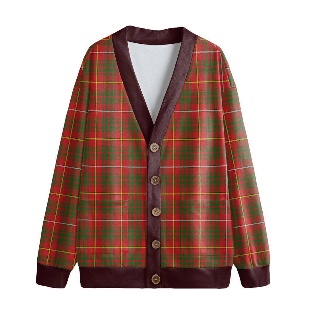 Bruce Modern Tartan Plaid Knitted Fleece Cardigan