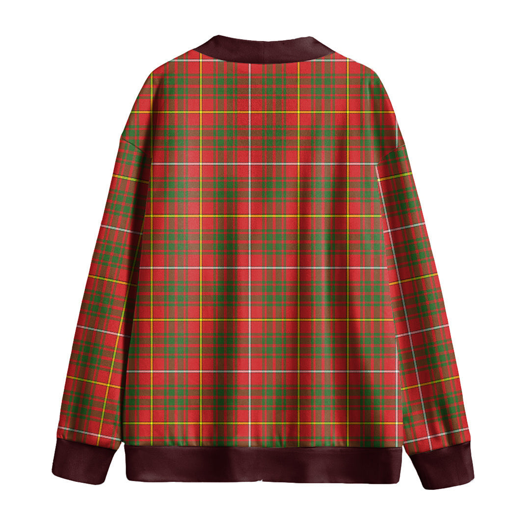 Bruce Modern Tartan Plaid Knitted Fleece Cardigan