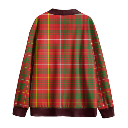 Bruce Modern Tartan Plaid Knitted Fleece Cardigan