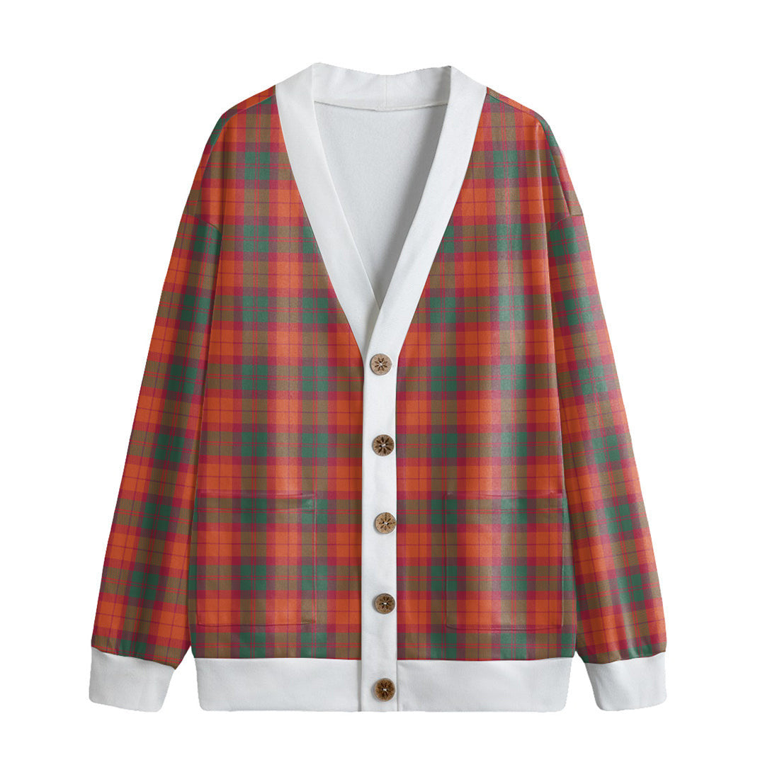 MacNab Ancient Tartan Plaid Knitted Fleece Cardigan