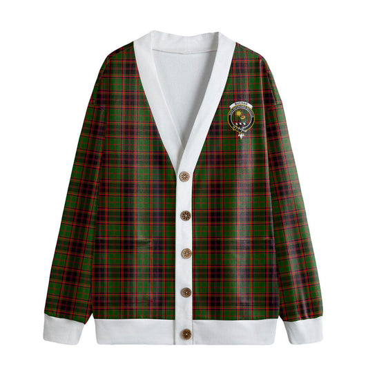 Buchan Modern Tartan Crest Knitted Fleece Cardigan