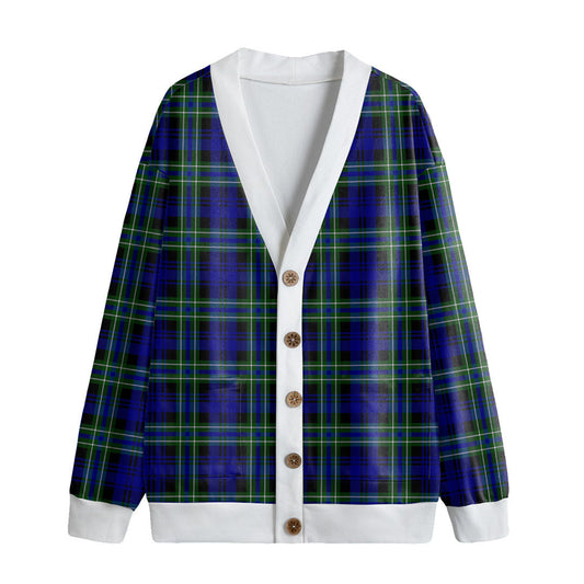 Arbuthnot Modern Tartan Plaid Knitted Fleece Cardigan