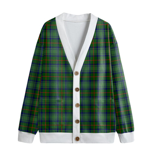 Cranstoun Tartan Plaid Knitted Fleece Cardigan