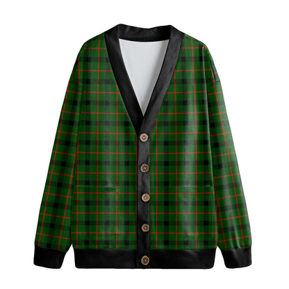 Kincaid Modern Tartan Plaid Knitted Fleece Cardigan