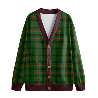 Kincaid Modern Tartan Plaid Knitted Fleece Cardigan