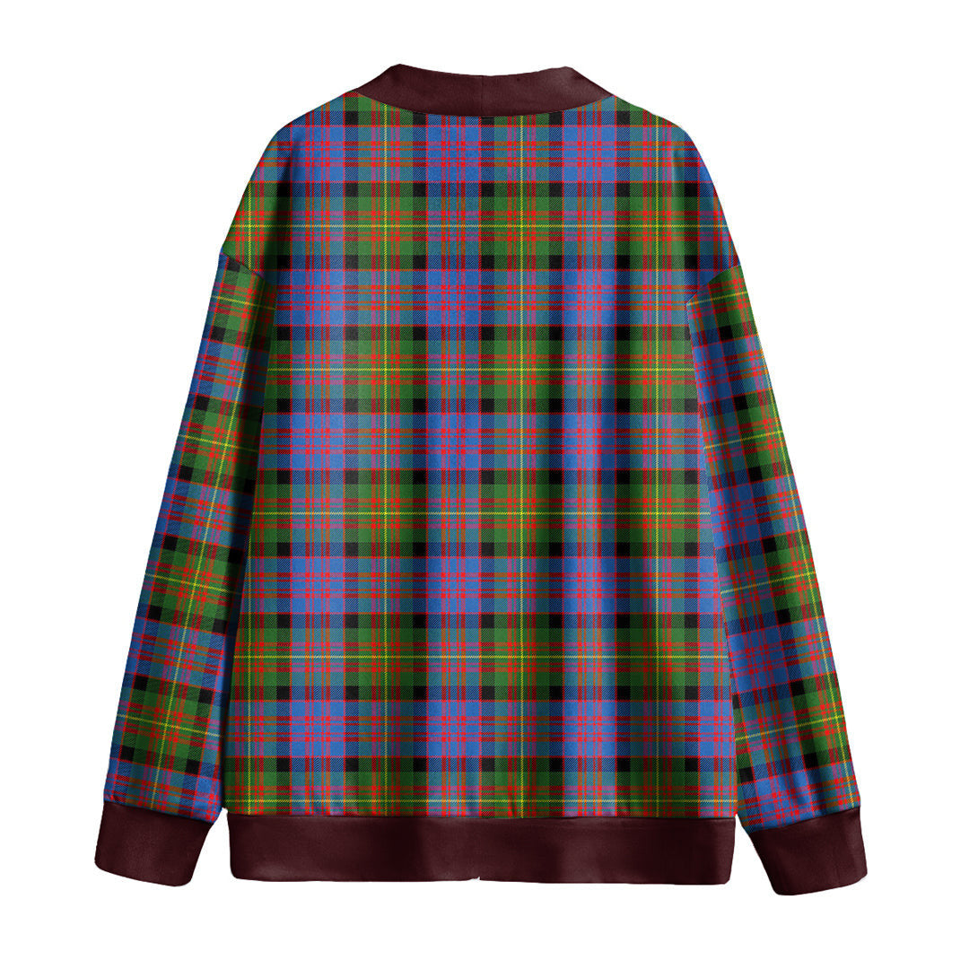 Carnegie Ancient Tartan Plaid Knitted Fleece Cardigan