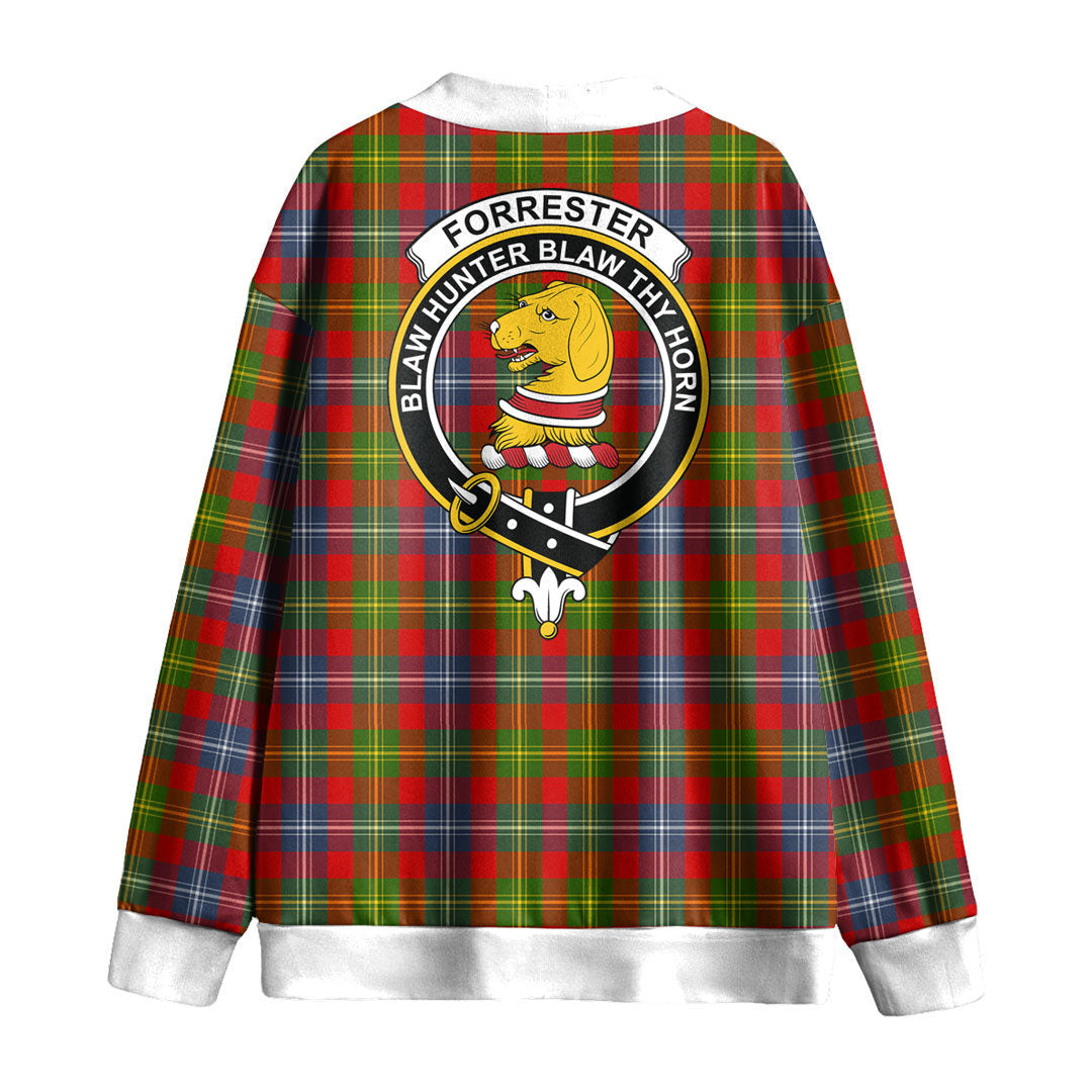 Forrester Tartan Crest Knitted Fleece Cardigan