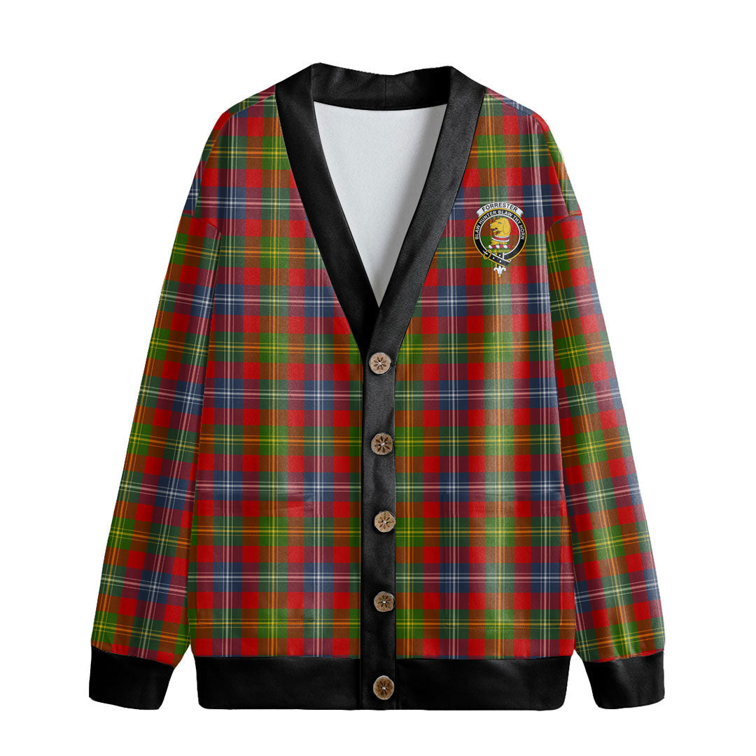 Forrester Tartan Crest Knitted Fleece Cardigan