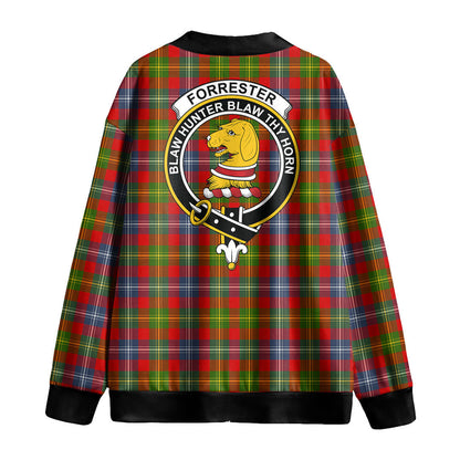 Forrester Tartan Crest Knitted Fleece Cardigan