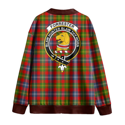 Forrester Tartan Crest Knitted Fleece Cardigan