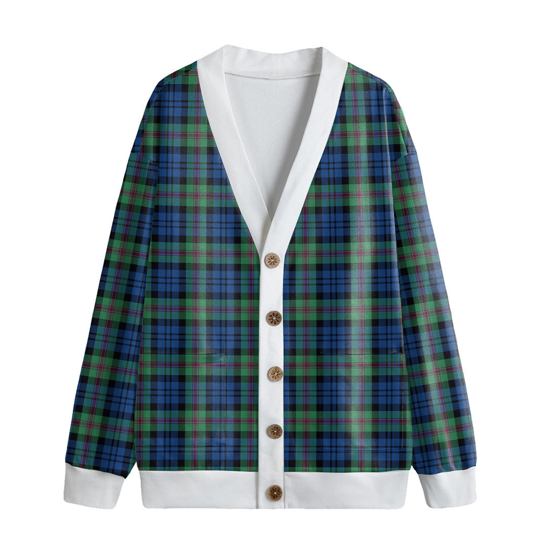 Baird Ancient Tartan Plaid Knitted Fleece Cardigan