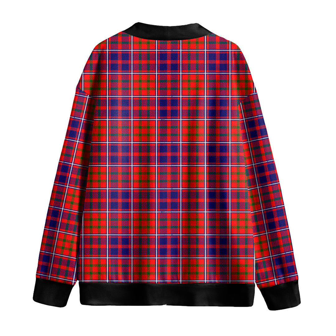 Cameron of Lochiel Modern Tartan Plaid Knitted Fleece Cardigan