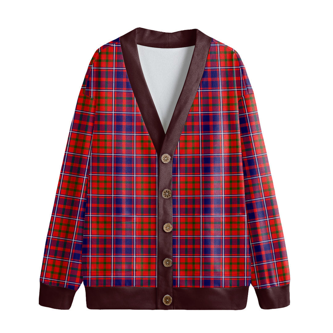 Cameron of Lochiel Modern Tartan Plaid Knitted Fleece Cardigan