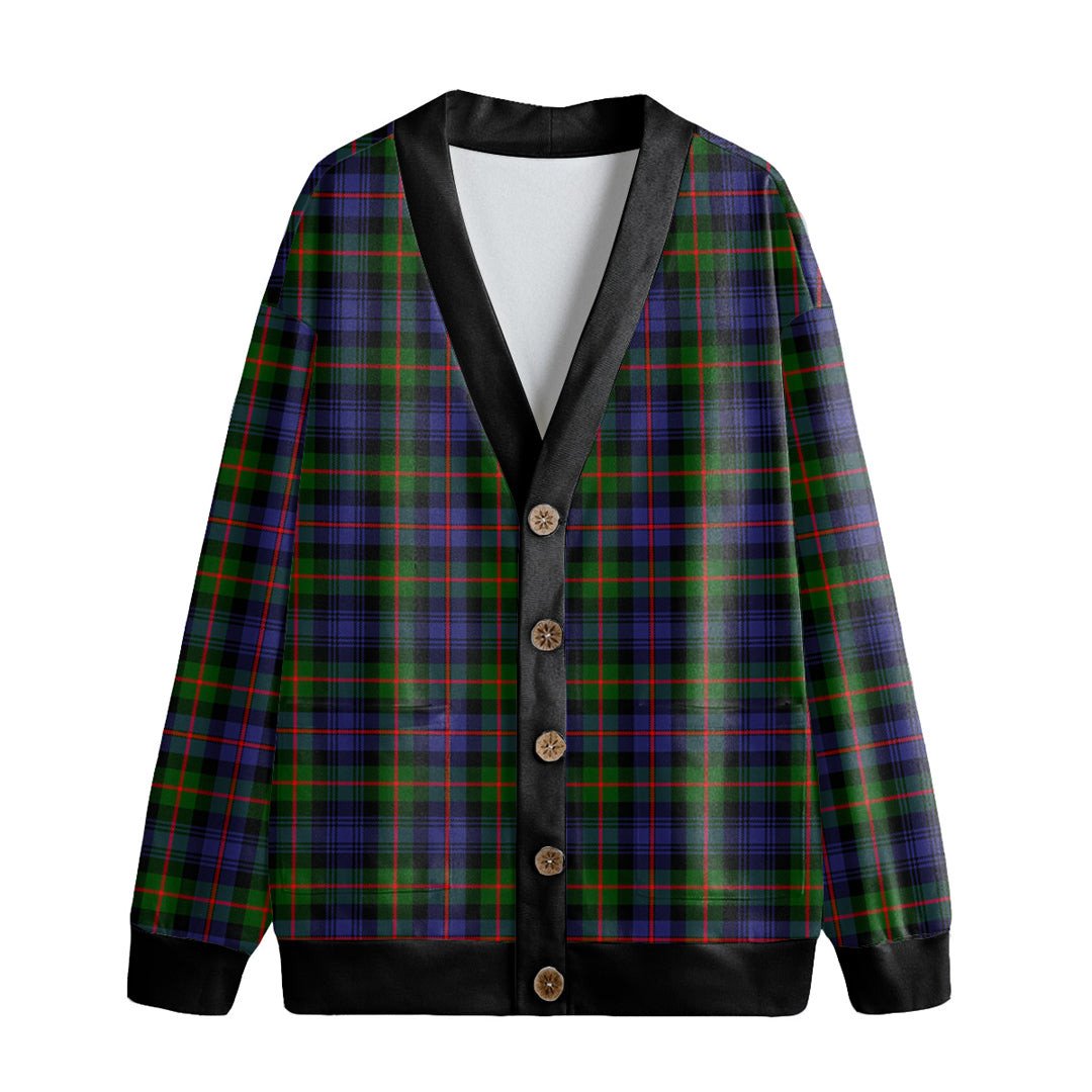 Murray of Atholl Modern Tartan Plaid Knitted Fleece Cardigan