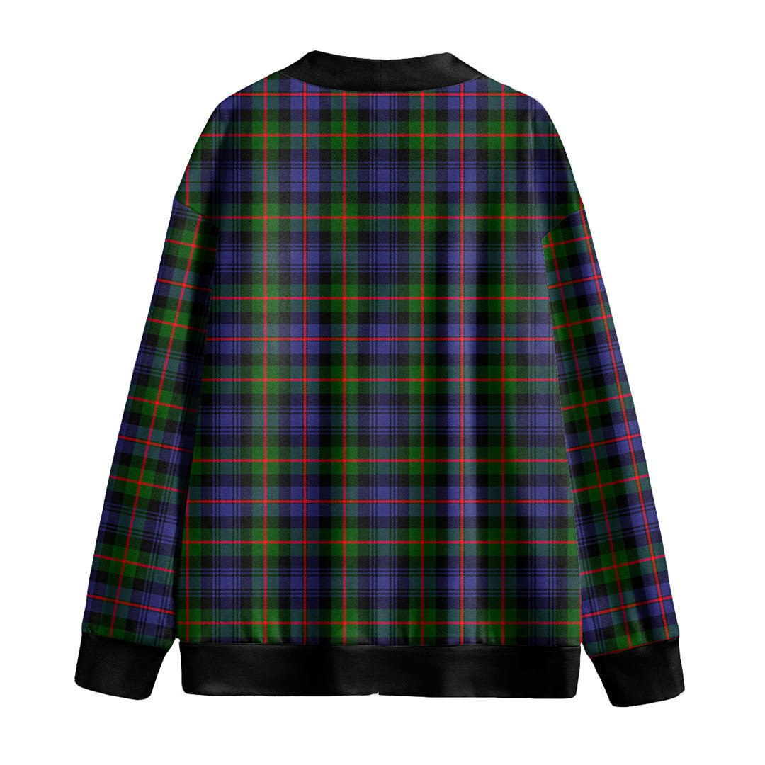 Murray of Atholl Modern Tartan Plaid Knitted Fleece Cardigan