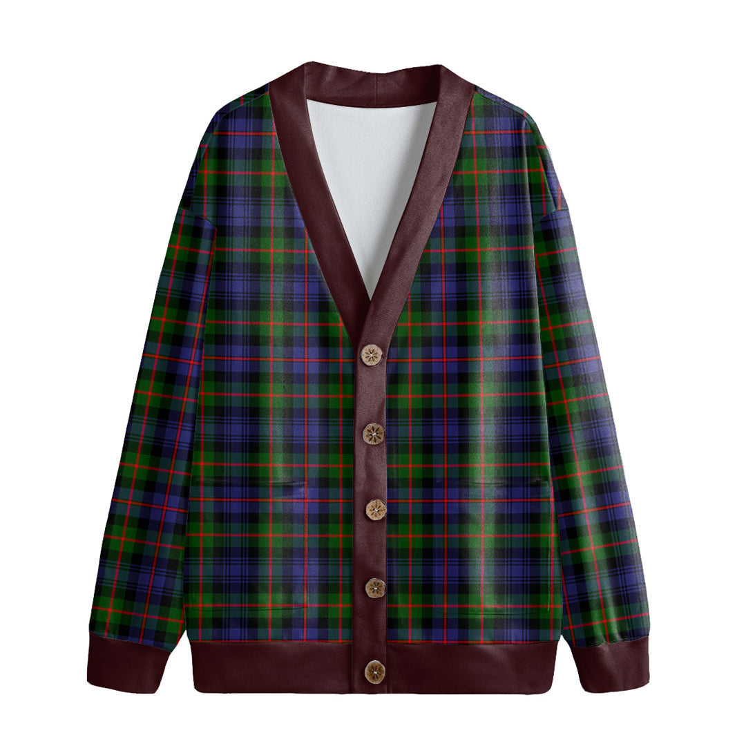 Murray of Atholl Modern Tartan Plaid Knitted Fleece Cardigan