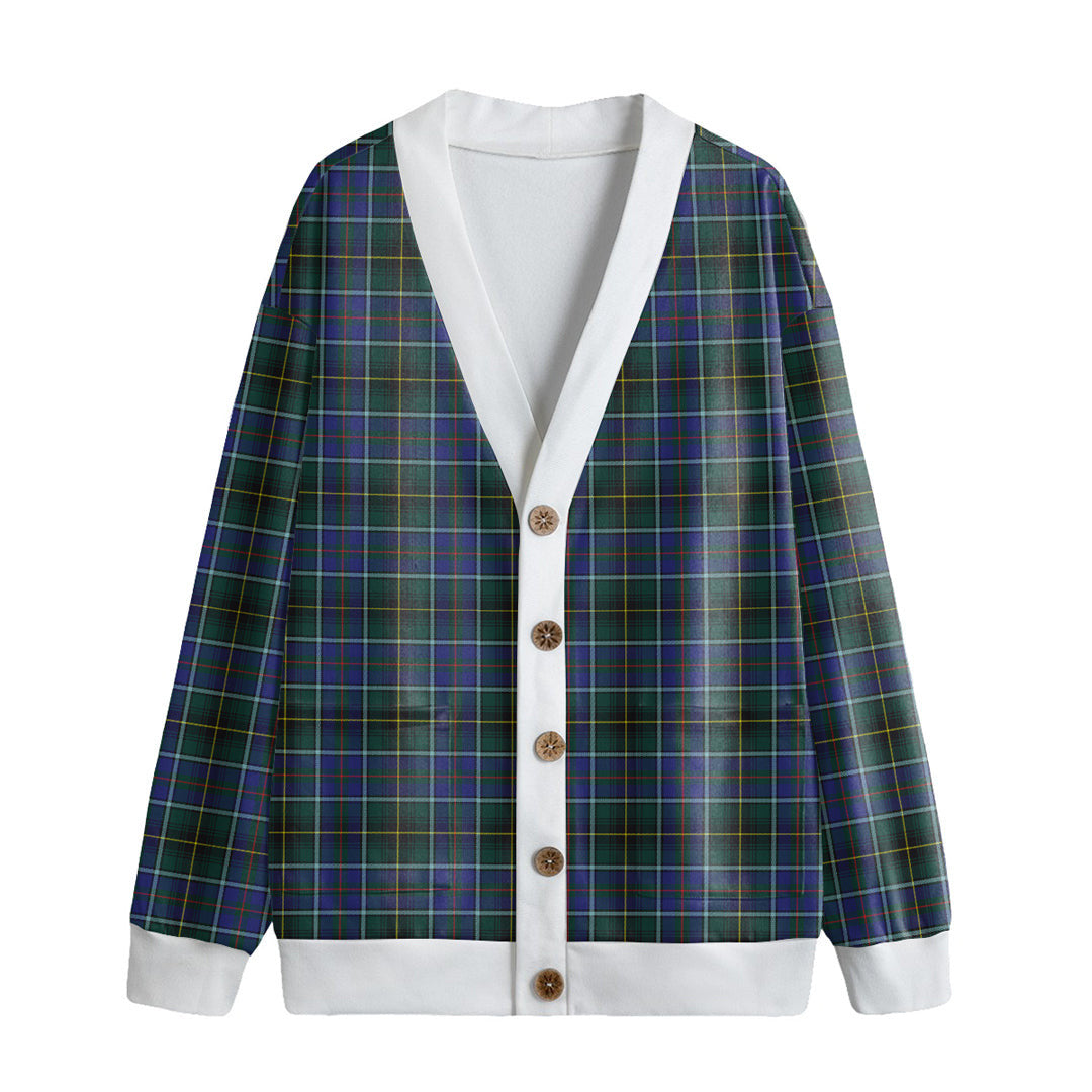 MacInnes Modern Tartan Plaid Knitted Fleece Cardigan