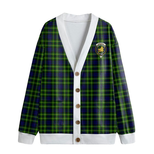 Campbell of Breadalbane Modern Tartan Crest Knitted Fleece Cardigan