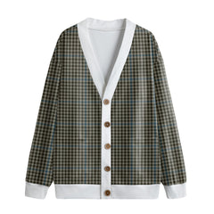 Haig Check Tartan Plaid Knitted Fleece Cardigan