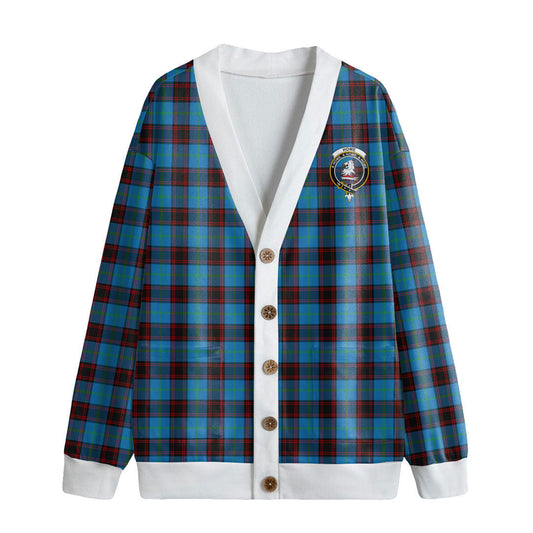 Home Ancient Tartan Crest Knitted Fleece Cardigan