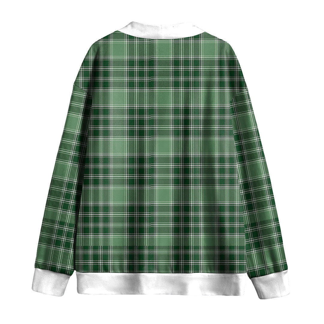 MacDonald Lord of the Isles Hunting Tartan Plaid Knitted Fleece Cardigan