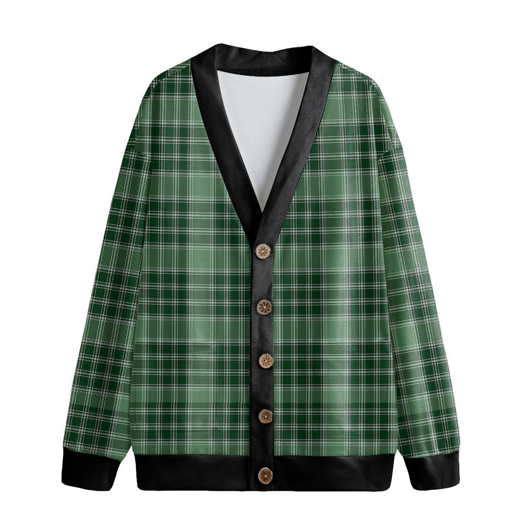 MacDonald Lord of the Isles Hunting Tartan Plaid Knitted Fleece Cardigan
