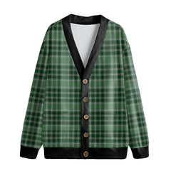 MacDonald Lord of the Isles Hunting Tartan Plaid Knitted Fleece Cardigan