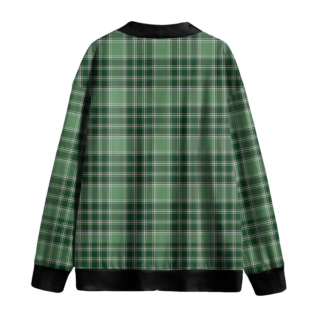 MacDonald Lord of the Isles Hunting Tartan Plaid Knitted Fleece Cardigan