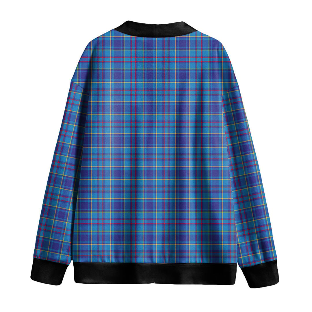 Mercer Modern Tartan Plaid Knitted Fleece Cardigan