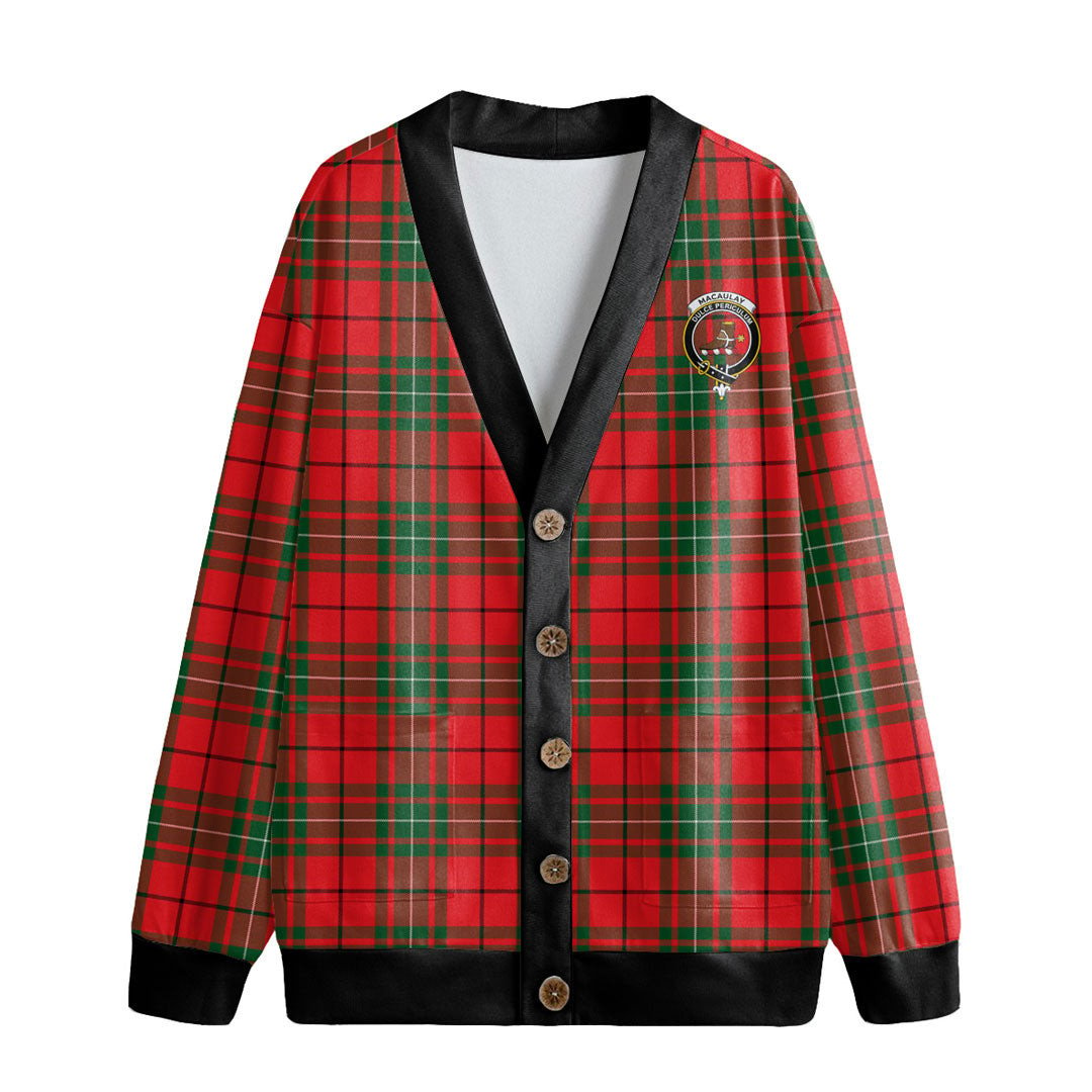 MacAulay Modern Tartan Crest Knitted Fleece Cardigan