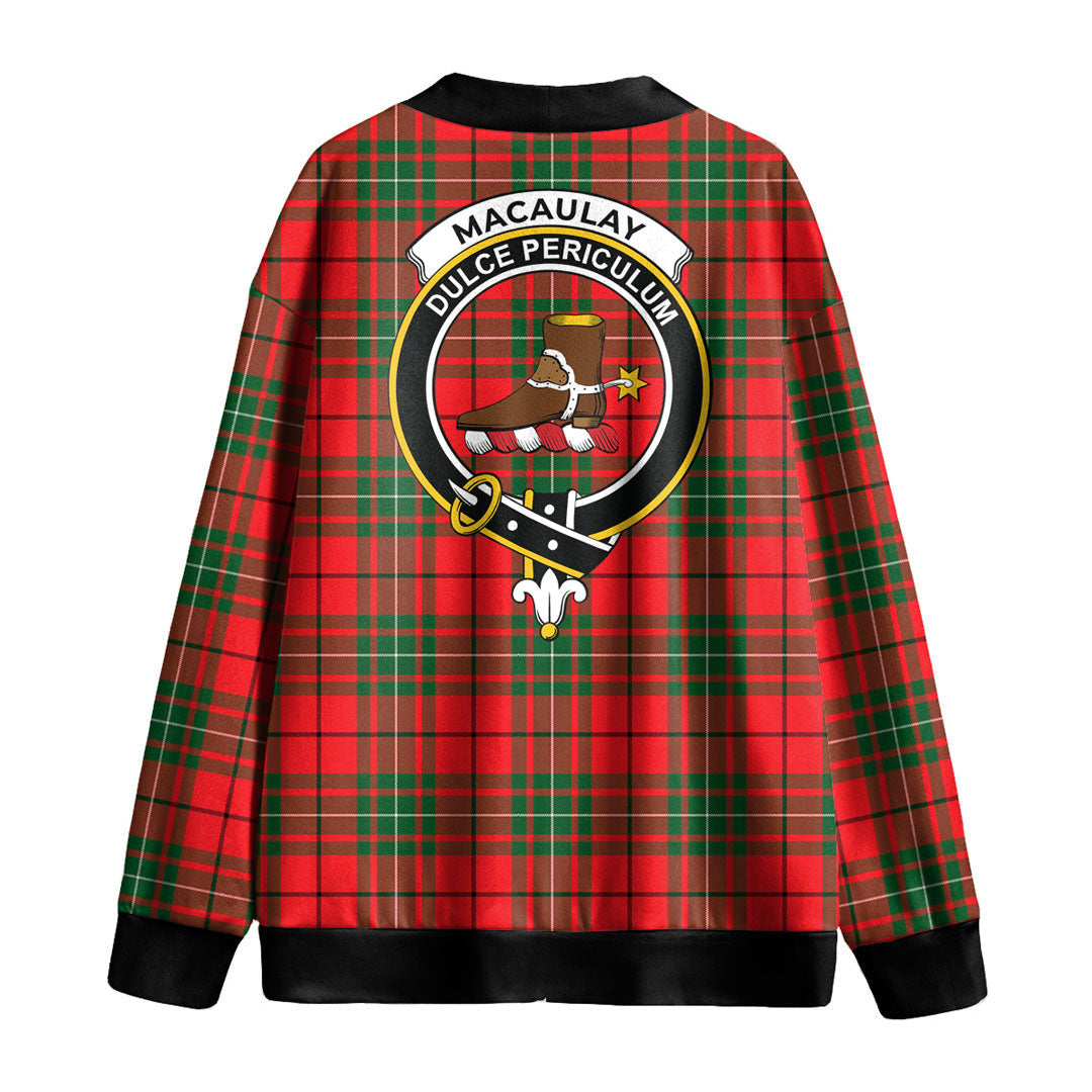 MacAulay Modern Tartan Crest Knitted Fleece Cardigan