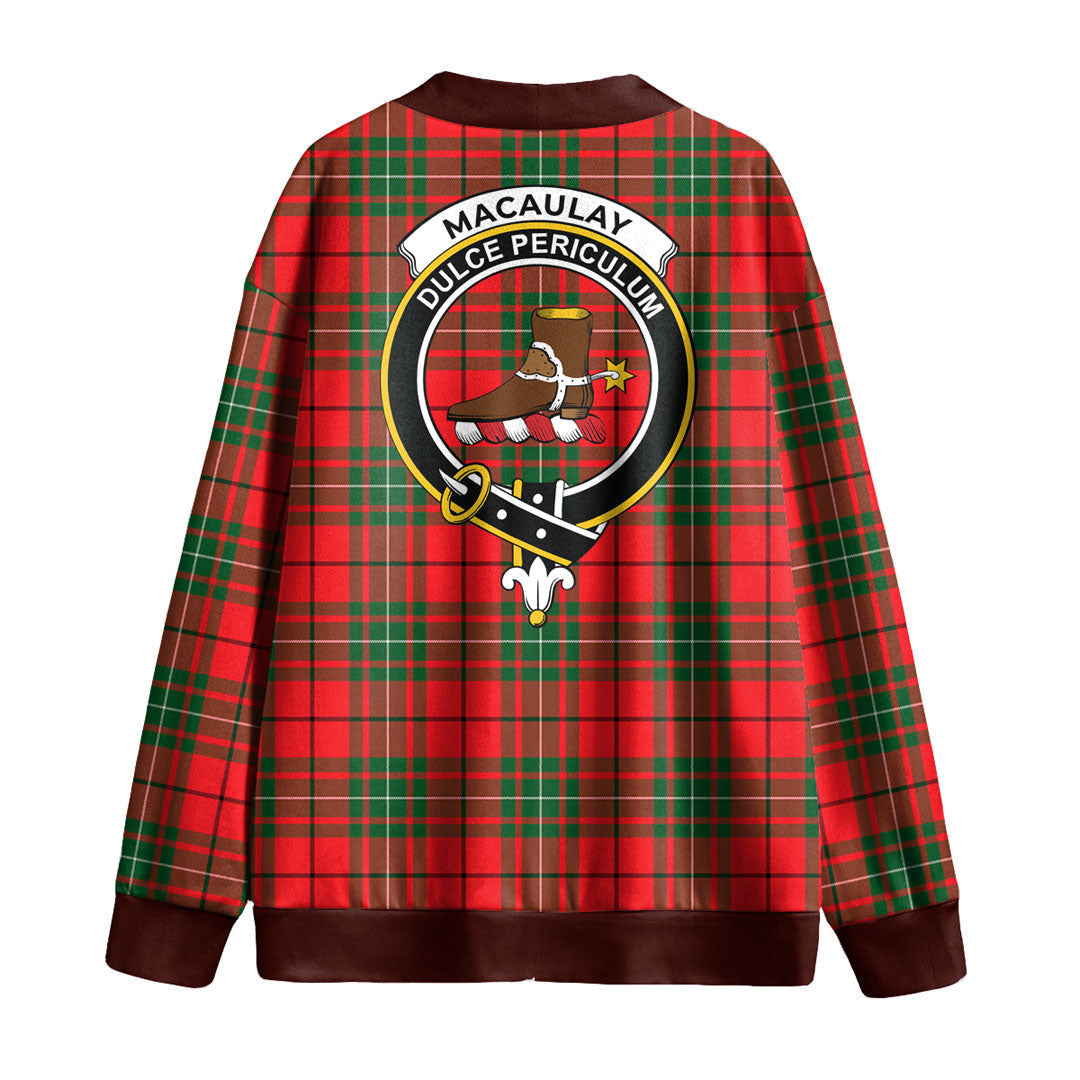 MacAulay Modern Tartan Crest Knitted Fleece Cardigan