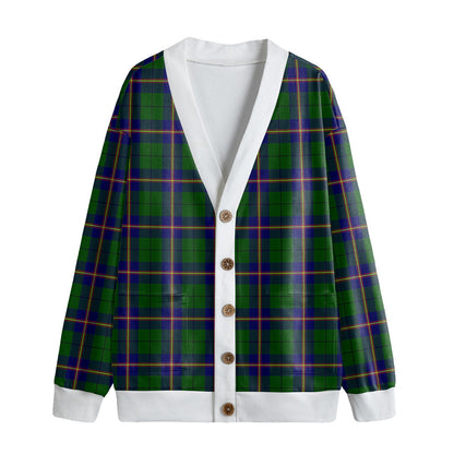 Carmichael Modern Tartan Plaid Knitted Fleece Cardigan