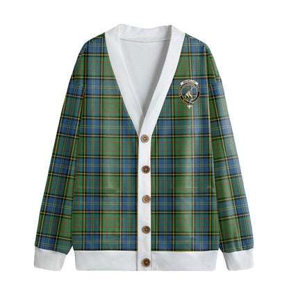 MacMillan Hunting Ancient Tartan Crest Knitted Fleece Cardigan