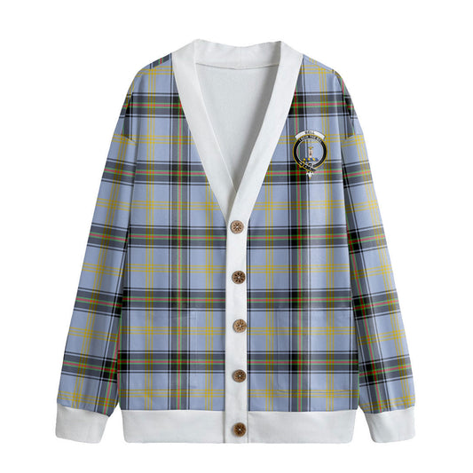 Bell of the Borders Tartan Crest Knitted Fleece Cardigan